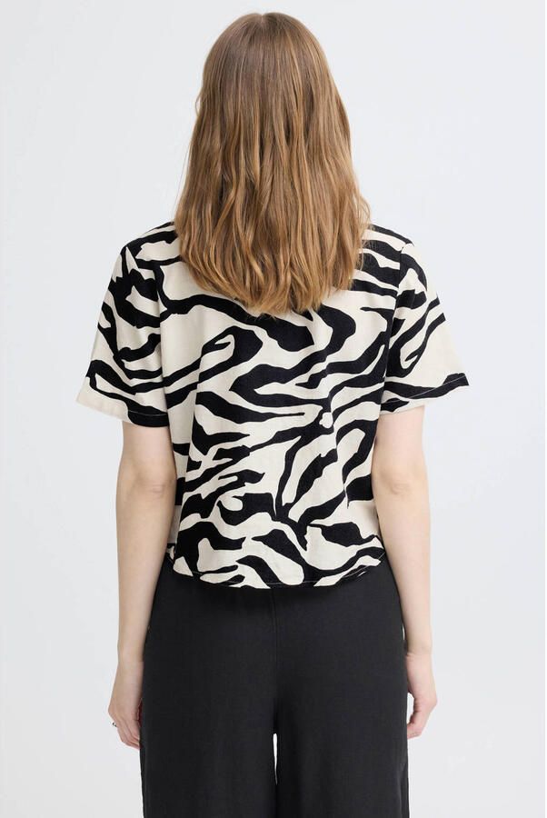 ICHI blouse met linnen - Foto 2