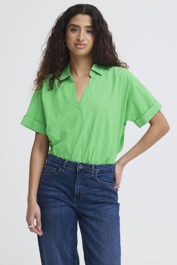 ICHI blousetop groen