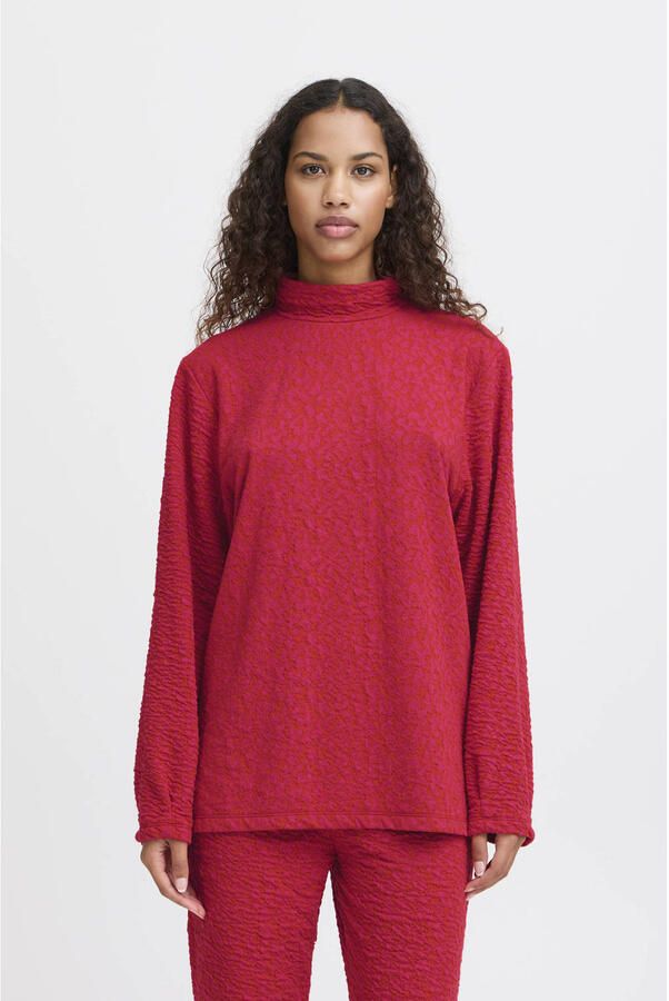 Ichi Shirt met opstaande kraag en viscose model 'HOELLY' - Foto 3