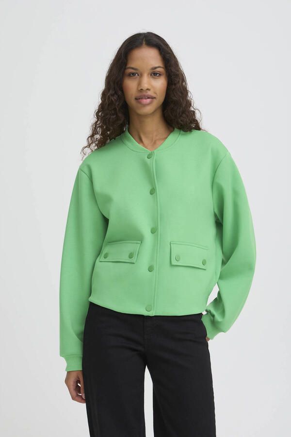 Ichi Regular fit Jack met viscose Model 'Kate'