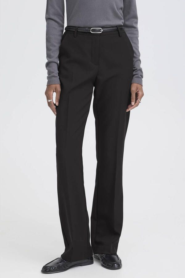 ICHI bootcut pantalon IHLEXI zwart