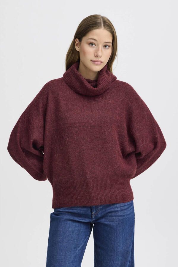 Ichi Regular fit gebreide pullover met alpaca model 'IHKAMARA' - Foto 3