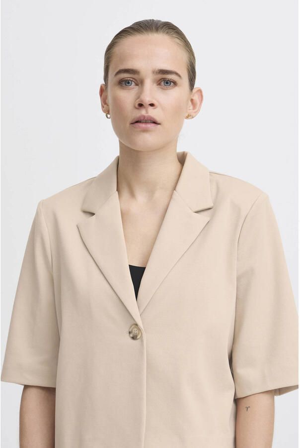 ICHI cropped blazer beige