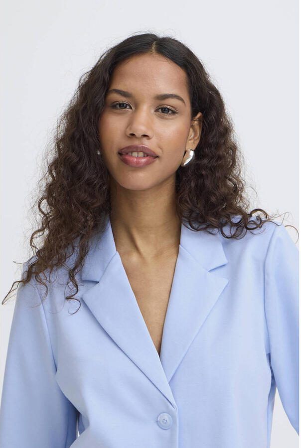 ICHI cropped blazer lichtblauw - Foto 2