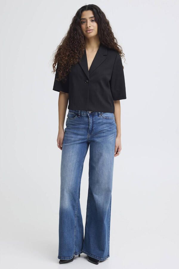 ICHI cropped blazer zwart - Foto 2