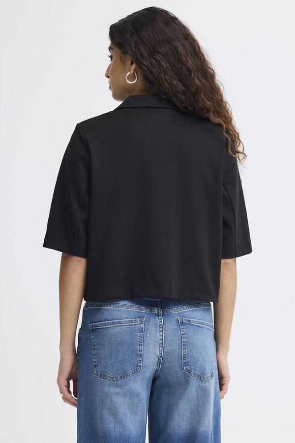 ICHI cropped blazer zwart - Foto 3