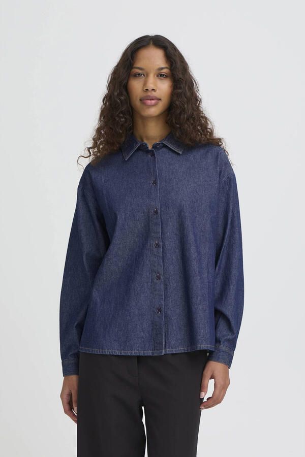 Casual friday Overhemdjack van katoenmix met knoopsluiting model 'BUCHAN'