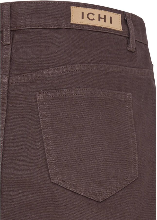 ICHI denim spijkerrok donkerbruin - Foto 2
