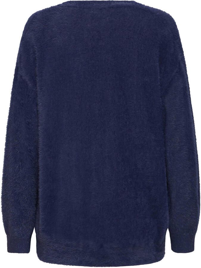 ICHI gebreid vest donkerblauw - Foto 2