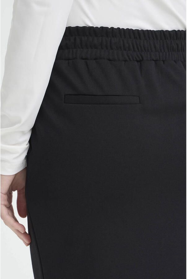 Ichi Rok met elastische tailleband knielengte Black Dames - Foto 2
