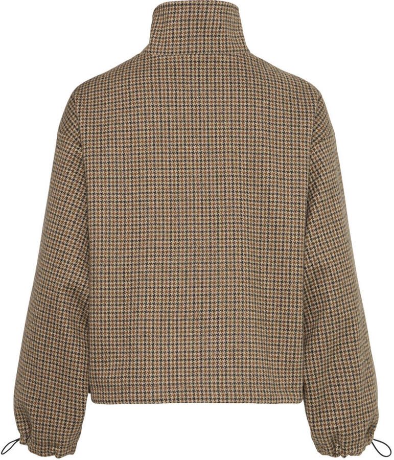ICHI geruite jacket bruin - Foto 2