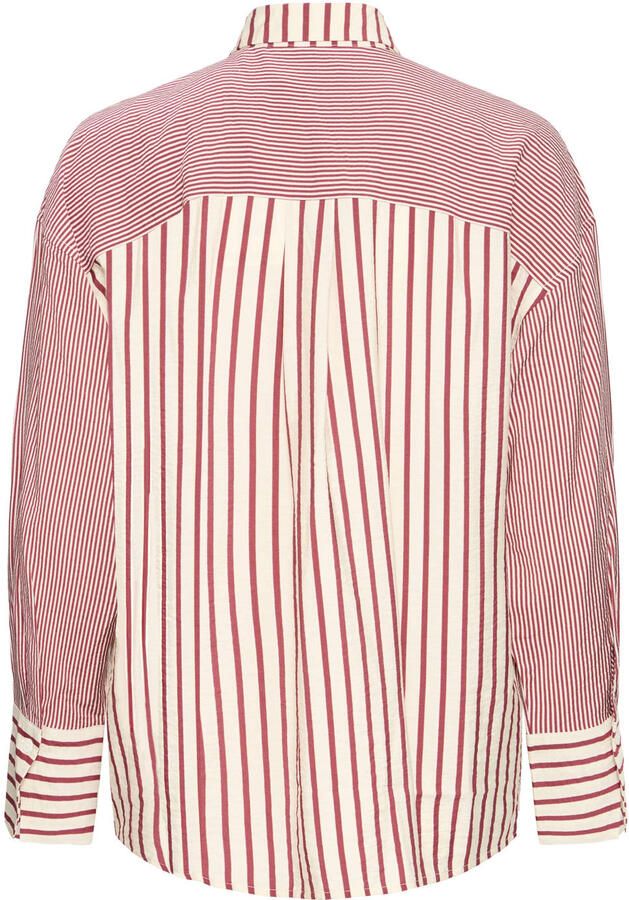 ICHI gestreepte blouse rood - Foto 2