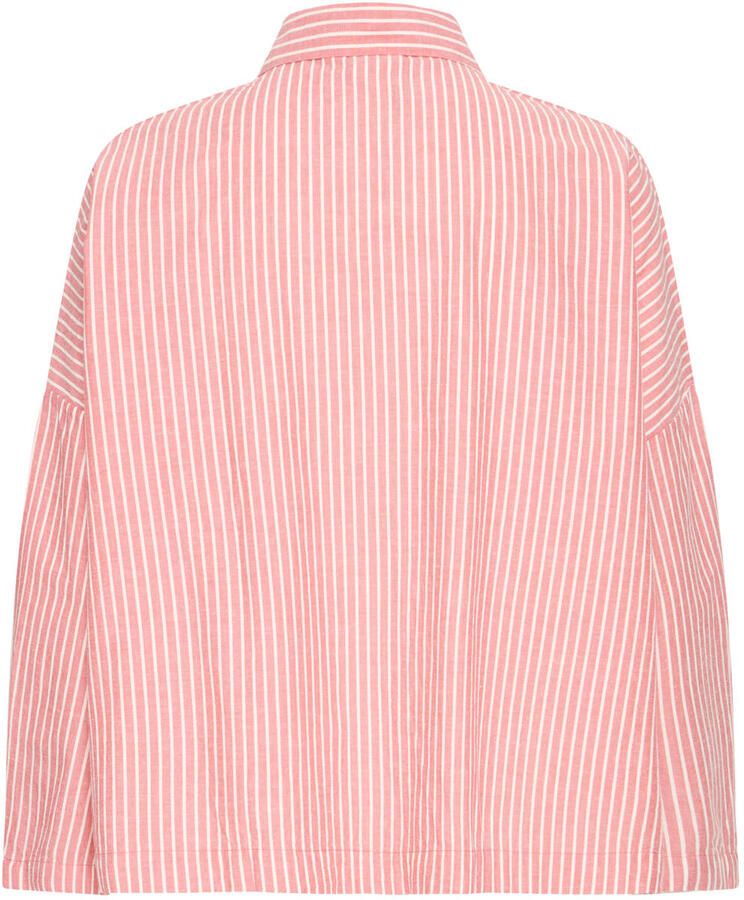 ICHI gestreepte blouse rood - Foto 2