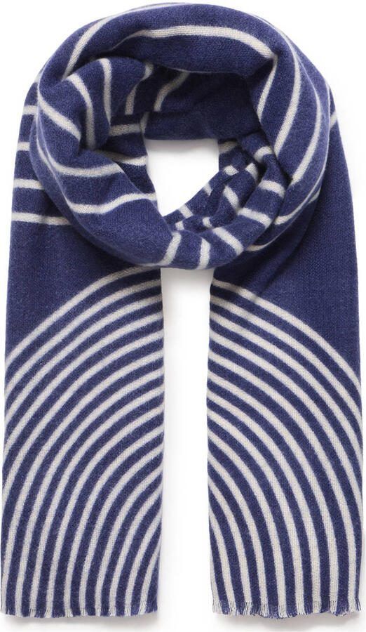 ICHI gestreepte sjaal IALANA blauw