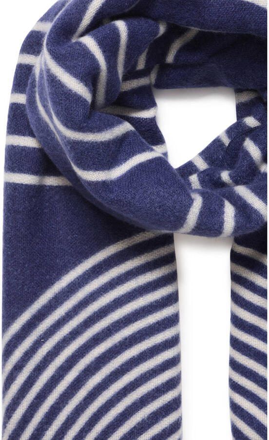 ICHI gestreepte sjaal IALANA blauw - Foto 3