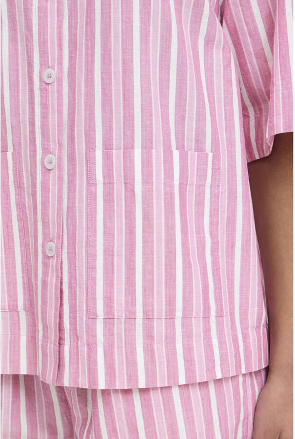 ICHI gestreepte top roze - Foto 2