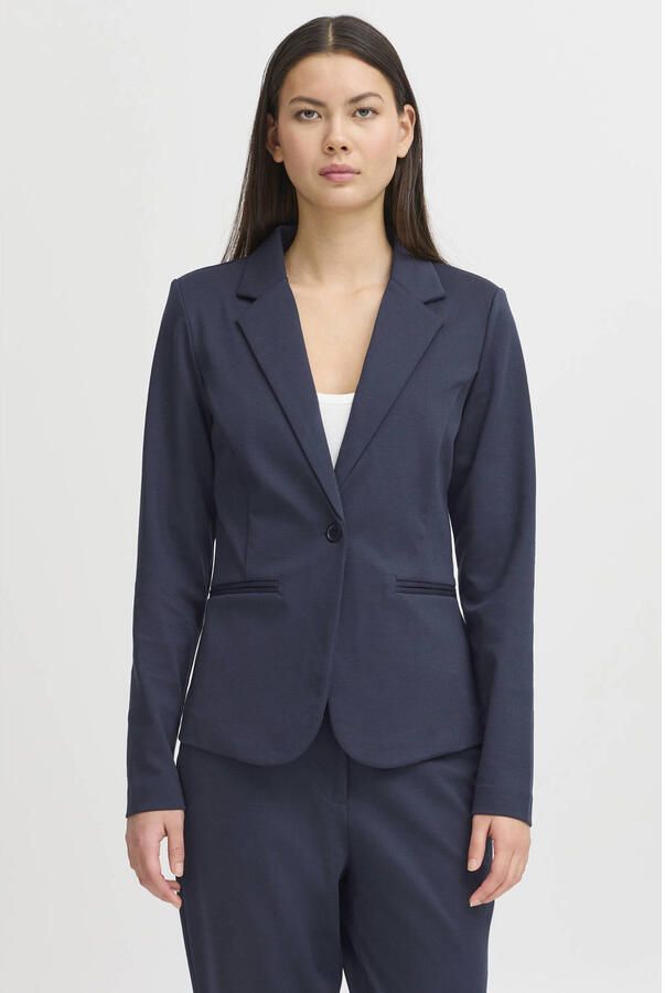 Ichi Dames Blazer Herfst Winter Collectie Blue Dames - Foto 2
