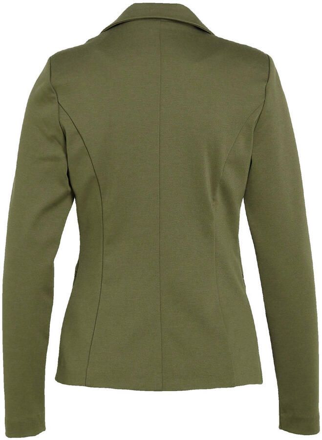 Ichi Elegante Jacquard Blazer Jas Zwart Lizard Green Dames - Foto 3