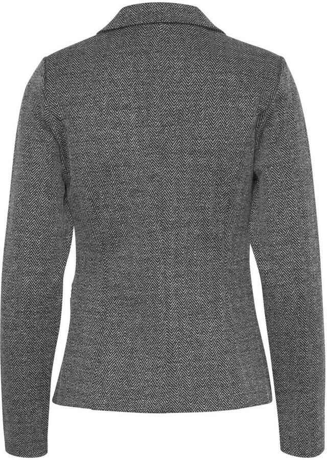 ICHI getailleerde blazer IHKATE JACQUARD grijs