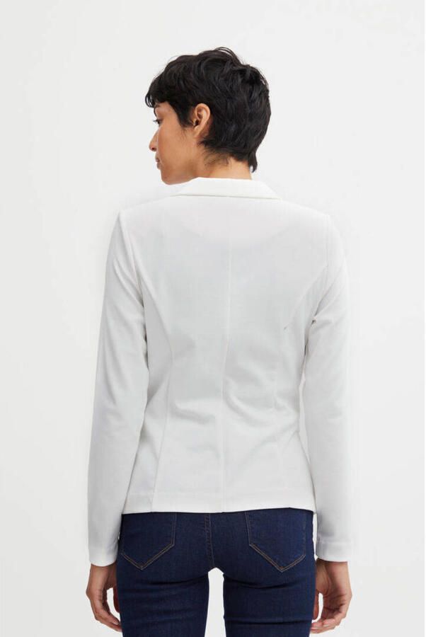 Ichi Klassieke getailleerde jas met één knoop in rekbare en zachte stof White Dames - Foto 3