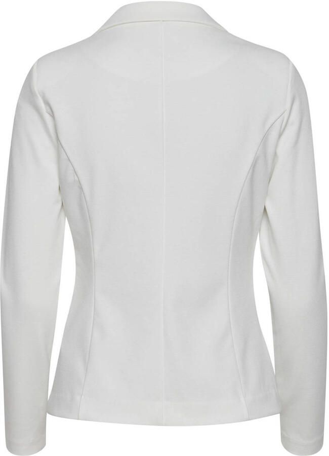 Ichi Klassieke getailleerde jas met één knoop in rekbare en zachte stof White Dames