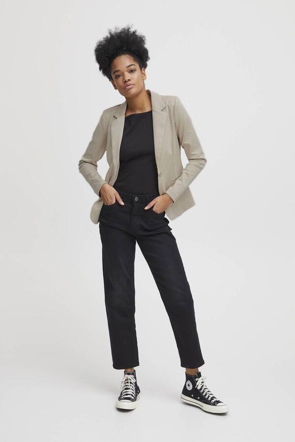 Ichi Beige Blazer met Reverskraag Beige Dames - Foto 3