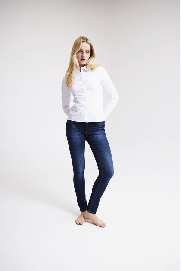 Ichi Klassieke Witte Blouse White Dames