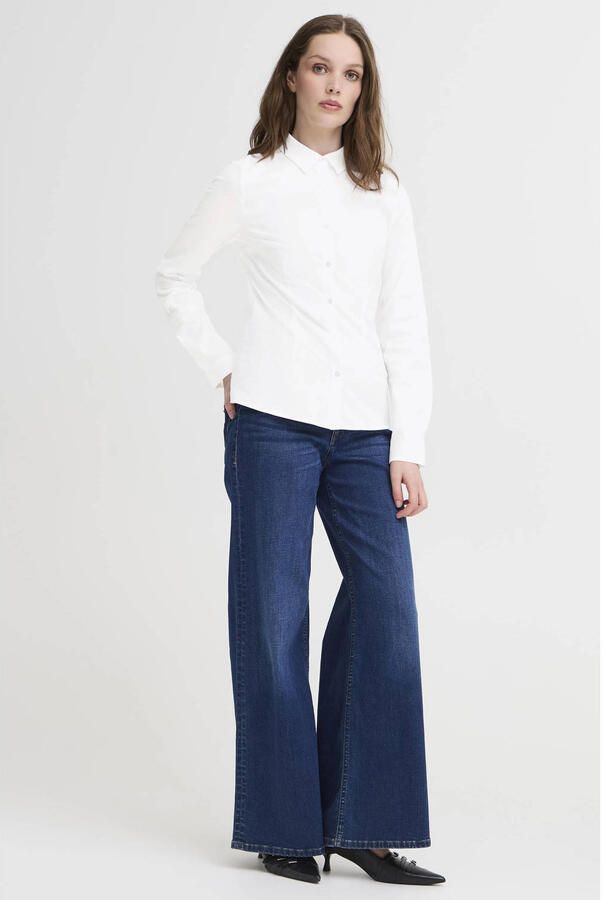 Ichi Klassieke Witte Blouse White Dames - Foto 2