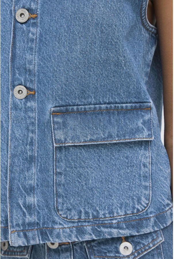 ICHI gilet medium blue denim - Foto 2