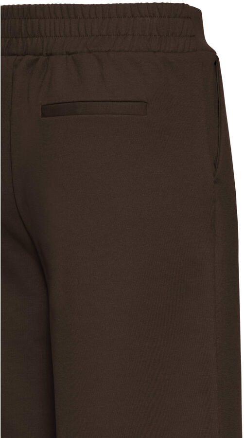 ICHI high waist wide leg pantalon met plooien bruin - Foto 2