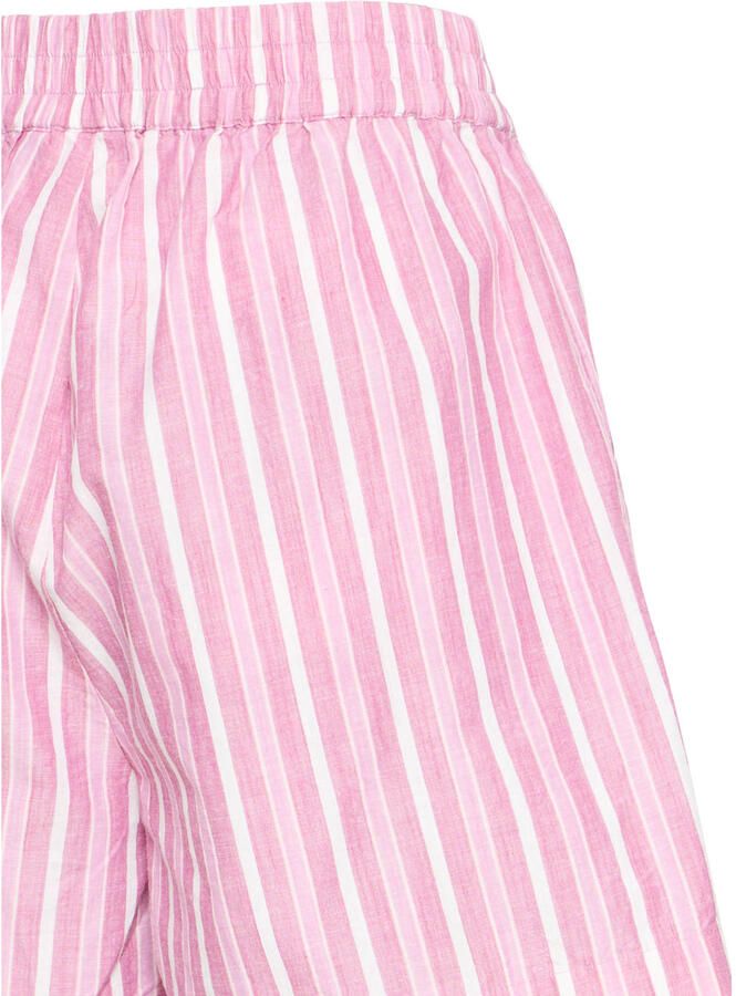ICHI high waist gestreepte casual short roze - Foto 2