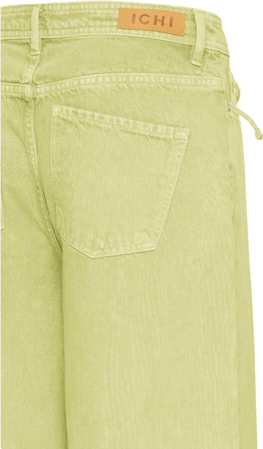 ICHI IHMIJALLA JA high waist wide leg jeans lichtgroen - Foto 3