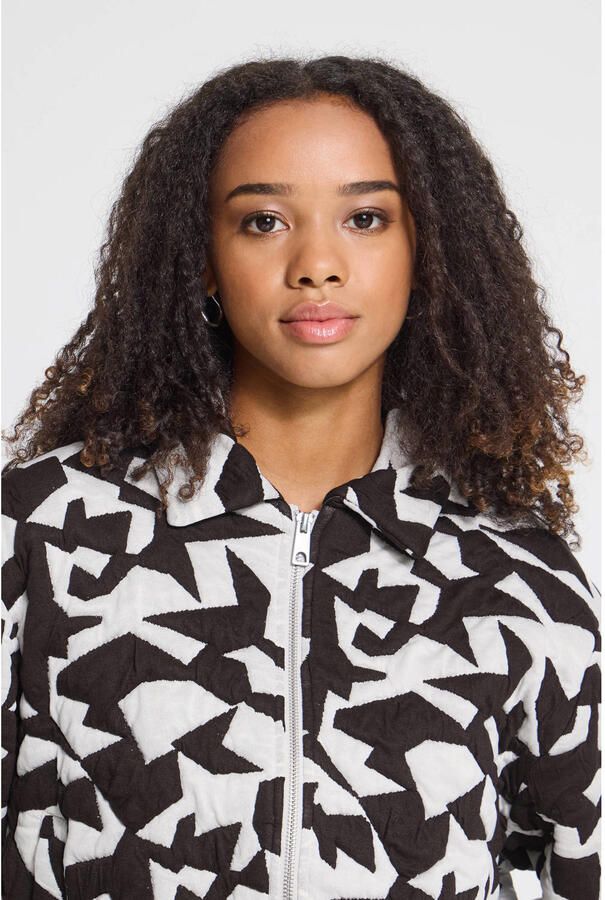 ICHI jacket met print bruin - Foto 2