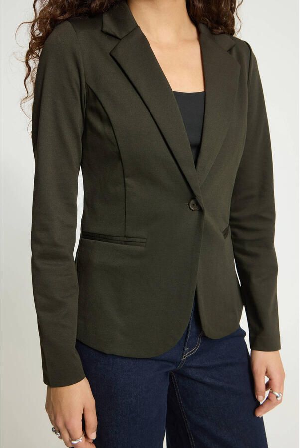 Ichi Slim fit blazer met paspelzakken model 'KATE' - Foto 2