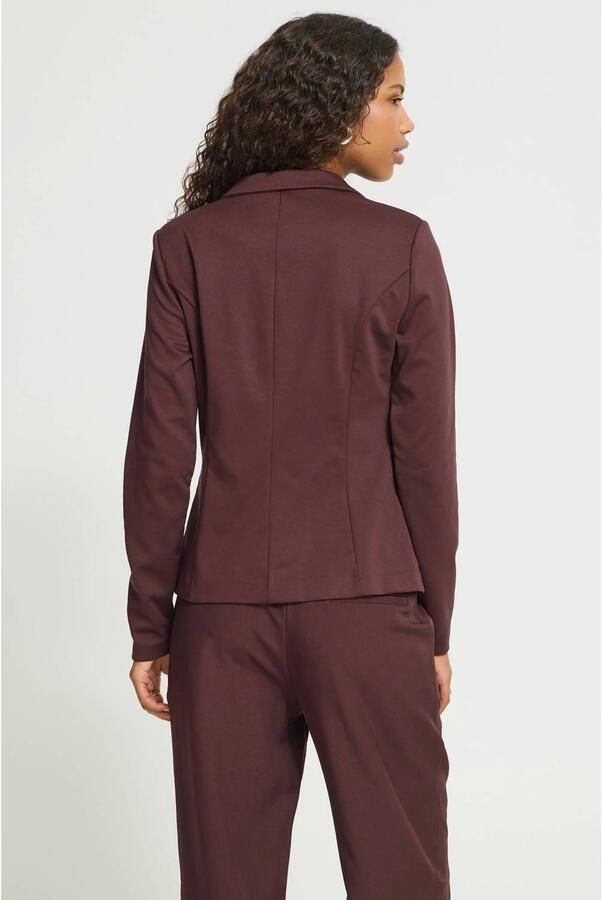 ICHI jersey getailleerde blazer donkerrood - Foto 2
