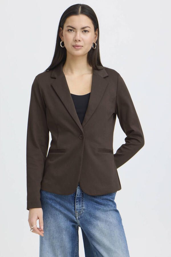 Ichi Slim fit blazer met paspelzakken model 'KATE' - Foto 2