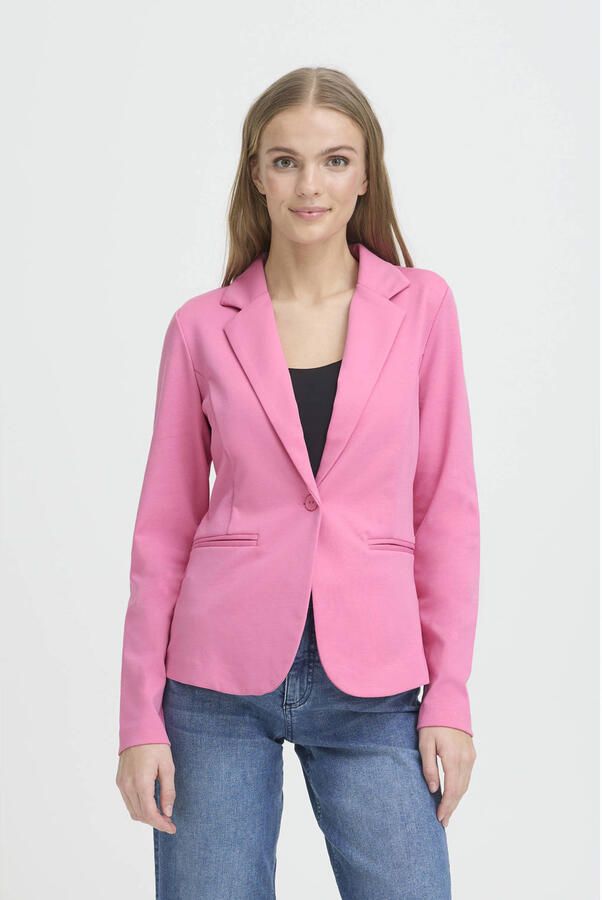 Ichi regular fit blazer met viscose model 'kate'