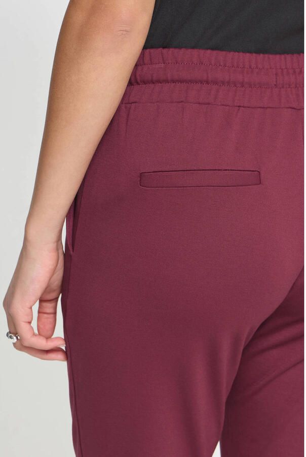 ICHI jersey regular fit pantalon donkerrood - Foto 2