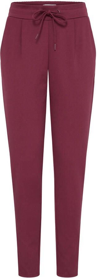 ICHI jersey regular fit pantalon donkerrood - Foto 3