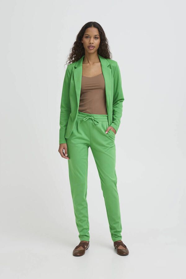 ICHI jersey regular waist casual broek - Foto 4