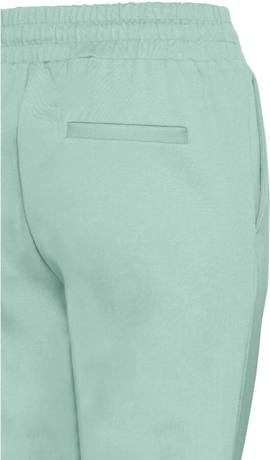 Ichi Slim fit bandplooibroek met elastische band model 'KATE'