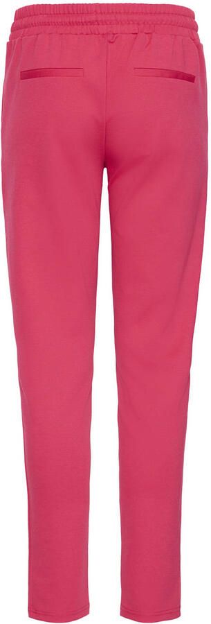 ICHI jersey regular waist casual broek roze - Foto 2