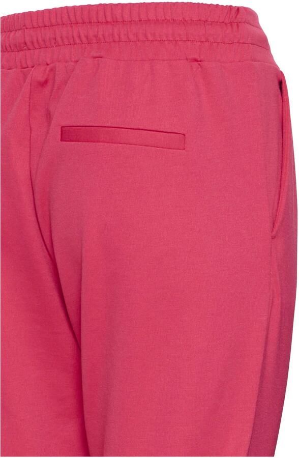 ICHI jersey regular waist casual broek roze