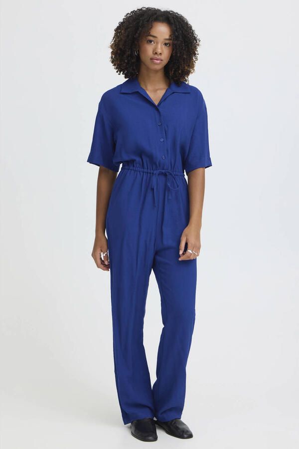 ICHI jumpsuit blauw