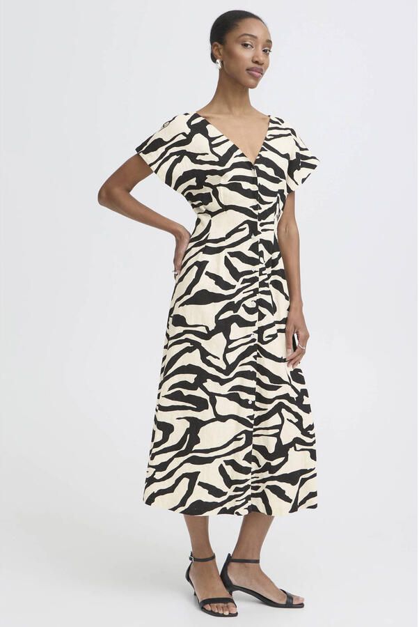 B.Young Blouse van linnenmix met pofmouwen model 'FALAKKA'