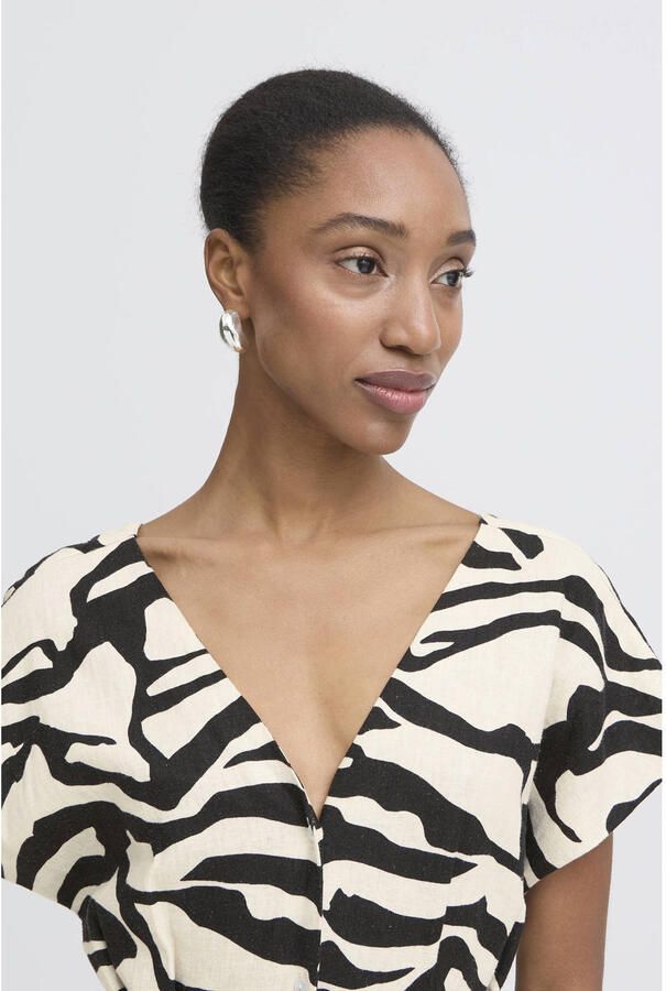 B.Young Blouse van linnenmix met pofmouwen model 'FALAKKA' - Foto 2
