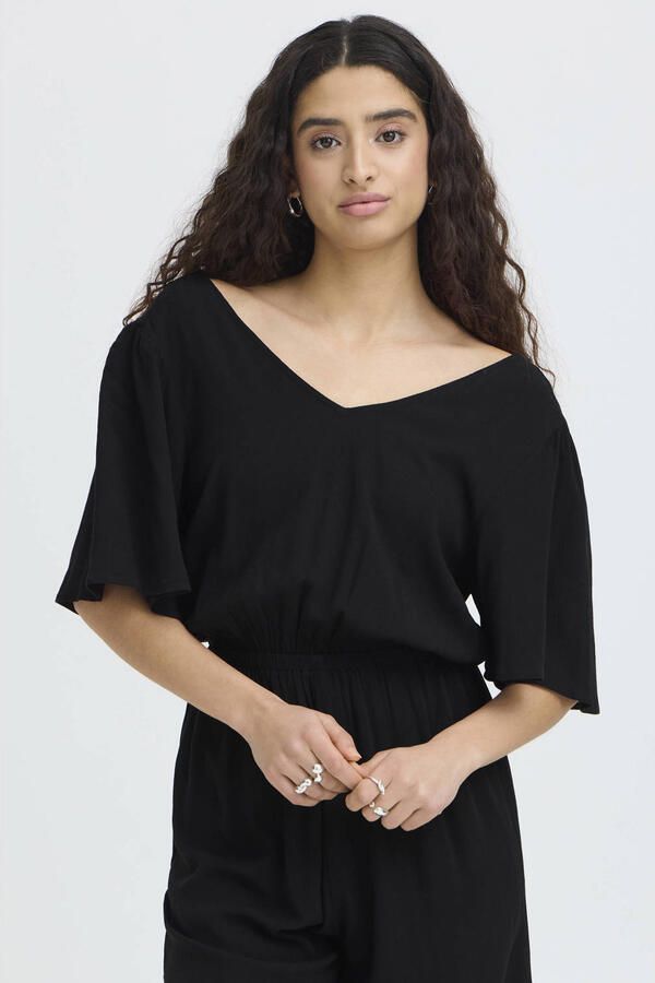 ICHI playsuit zwart