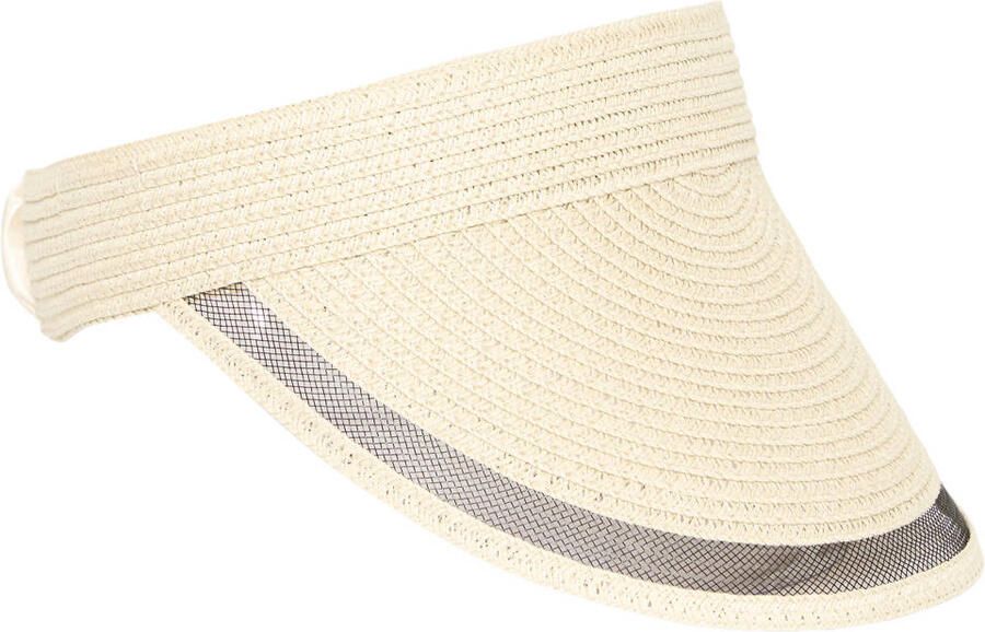ICHI raffia zonneklep naturel