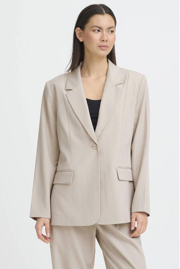 ICHI regular blazer ecru