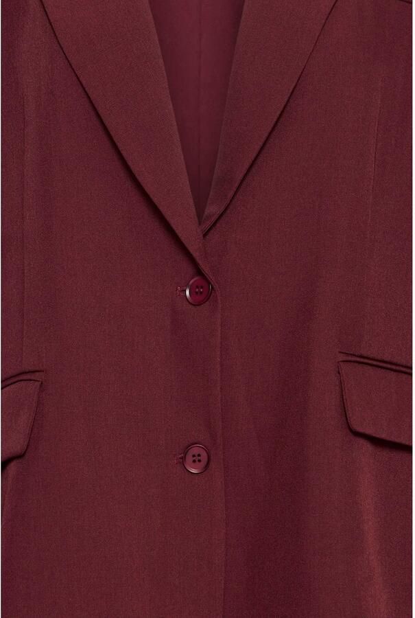 ICHI regular fit blazer donkerrood - Foto 2